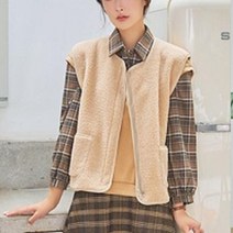 뽀글이 조끼 자켓 겨울 오버핏 양털 베스트 후리스 겨울조끼