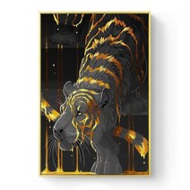 호랑이 돈들어오는 그림 임인년 풍수지리 복이 굴러오는 풍수 거실 인테리어, 20x30cm(프레임 없음), a