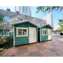 세움하우징 경비원 휴게실 근로자 휴게실 3M x 3M(2.7평) 농막 이동식 주택 컨테이너 하우스, 기본형, 도배지, 민트색