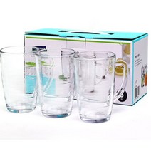 컵 글라스락 강화머그 3조세트(350ml+3p), 350ml x 3개입