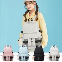 여자백팩 그물망 포켓 내부 확인 여대생 모던 백팩 20대백팩 여학생백팩 고등학생가방 20대여자가방 꾸안꾸