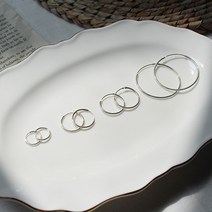 [은침] 올실버 silver92.5 파이프링 귀걸이 1쌍(2개), 3cm