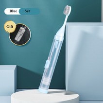 휴대용 접이식 칫솔 세트 치약 보관 가능 여행 캠핑 하이킹 칫솔 구강 청소 도구 액세서리, 2.02