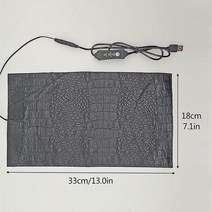 24x17cm Usb 블랙 전기 담요 방수 겨울 안전 난방 패드 의자 히터 애완견 고양이 침대 탄소 섬유 따뜻한, 03 PU leather-18x33cm