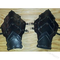 보온 발열 중세 갑옷 가죽 장갑 와이드 커프스 팔찌 남자 Steampunk 전사 건틀릿 르네상스 기사 레이스 업