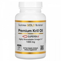 아이허브 캘리포니아골드뉴트리션 CGN SUPERBA2 프리미엄 크릴 오일 1000mg 소프트젤 60정