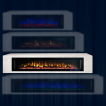 케이벽난로 킹스턴60-2 전기벽난로+천연산호석거실장 (4종 선택가능), BEF-60BI