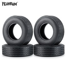 YEAHRUN고무 록 타이어 휠 타이어 1114 개 타미야 트레일러 트랙터 트럭 RC 자동차 부품용, [3] 4pcs