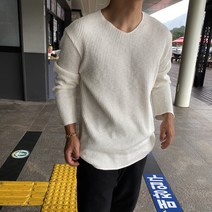 빠델(간빠레) 남자 긴팔 골지 데끼 니트