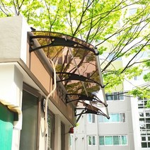 캐노픽스 1000 X 2000 테라스 비가림막 테라스 가제보 썬룸시공 펜스가림막 옥상 어닝, 투명렉산 회색 브라켓 실버 바