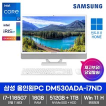 삼성 올인원PC DM530ADA-i7ND (윈도우11+인텔i7+16GB램+NVMe512GB+HDD1TB+한컴오피스) 사무용 업무용 학생용 가성비 일체형 컴퓨터
