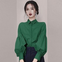 김비서블라우스 왕리본 봄 곱창 여름 블라우스 벌룬 5 6 월 결혼식 하객룩