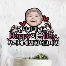 써봄토퍼 천사가내려온 백일 첫돌 케이크토퍼