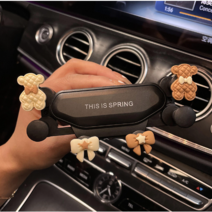 제이엔케이 캐릭터 송풍구 중력식 노터치 차량용 휴대폰거치대, K-08