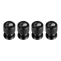 4pcs 휠 타이어 밸브 스템 캡 커버 자동차 스타일링 아우디 A3 A4 A5 A6 A7 A8 TT Q3 Q5 Q7 S3 S4 S5 S6 B6 B7 B8 액세서리, [05] Black