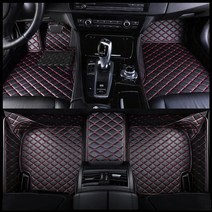 푸조 RCZ 307 SW 308607206207301407308408508 2008 4008 5008 3008 발 매트 자동차 액세서리 용 맞춤형 자동차 바닥 매트, 검정 빨강, 벤츠