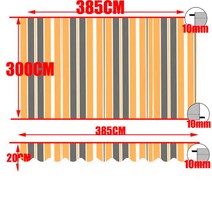 그늘막 대형 원터치 타프Tewango-맞춤형 야외 천막 방수 패브릭 스토어 커튼 발코니 캐노피 커버 UV 블록, 3.85x3m