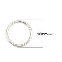 실버링 은반지 가락지 커플링 학생 1.4mm1.5mm1.6mm304 스테인레스 스틸 오픈 점프 결과 실버 컬러 서클 점프 수제 보석 100 pcs