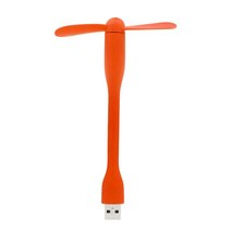 뜨거운 판매 미니 USB 팬 유연 여름 냉각 가제트 태블릿 보조베터리 휴 플러그 쿨러, 01 orange
