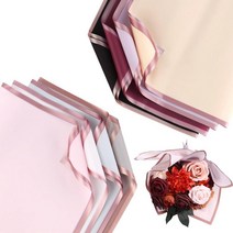 Homaisson 160장 꽃 포장지 8가지 색상 방수 부케 포장 시트 로즈 골드 가장자리 DIY 공예용 반투명 꽃집 용품 57.8 x 55.8cm(22.8 22.8인치)52184