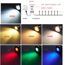 마이너스접지 미니 LED 지하 조명 W IP 방수 Inground 램프 V 야외 지상 풍경 정원 매장 스타 스포트라이트, [08] RGB, [02] W