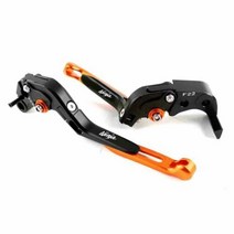 바이크 오토바이 CNC 액세서리 가와사키 닌자 400 용 조정 가능 접이식 확장 브레이크 클러치 레버, 09 BlackOrange