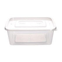 GADA PACK 다회용 사출 직사각 밀폐용기 1.5L 50개, 1개