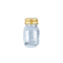 시약 보관 병 액체용 30ml 용량 리필 가능 보관 홀더, 금빛 뚜껑, 3.9cmx6.9cm, 유리