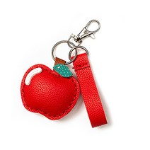 레디코 과일 열쇠 고리 만들기 세트 가죽 키링 DIY 재료 공예 행사 체험 바느질 수업 교구 단체 미술 부자재 키트, 사과, 1개