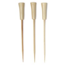 BambooMN 8.9cm(3.5인치) 장식용 골프 엔드 스포츠 대나무 칵테일 과일 샌드위치 피크 꼬치 케이터링 휴일 레스토랑 또는 뷔페 파티 용품 300피스 내추, 300, Natural