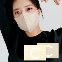 콜로레 KF94 대형 정식판매점 마스크 새부리형 숨쉬기편한 스타일 온라인파트너, 웹베이지, 50매