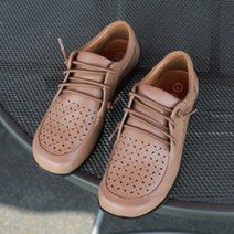 제이슈 천연소가죽 걸음걸음 펀칭 캐주얼 슈즈