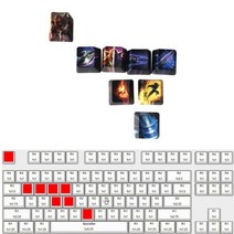 리그 오브 레전드 사용자 정의 모든 소환 영웅 기계식 게임용 개인 키 캡 미니 GK61 ANNE PRO 2 60% 키보드, Cherry Profile, Zed 8Pcs Keycap