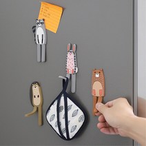 현관문 자석부착식 열쇠고리 걸이 후크 현관키걸이 벽후크 모자걸이, 사슴