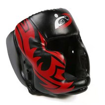 MMA 복싱 권투 헬멧 성인 학생 어린이 운동용 무에타이 태권도 헤드기어, 블랙