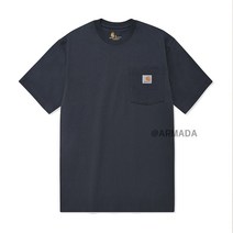 칼하트 K87 워크웨어 포켓 반팔티셔츠_블루스톤