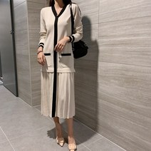 나잇벨라 미엘 플리츠 니트원피스