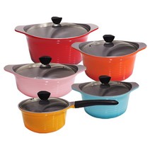 알루아트 세라믹 주물냄비 편수 양수 전골 곰솥, 24cm 전골