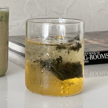 1+1 로웰일자원형 아메리카노 대용량 아이스잔 내열유리컵 300ml