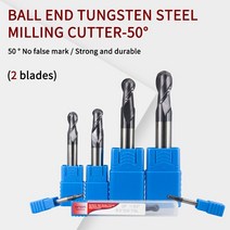 HRC50 2 플루트 볼 노즈 엔드 밀 텅스텐 카바이드 커터 CNC 라우터 비트 밀링 공구 절삭 R0.5/0.75/1.25/2/4/5/6/10mm, [03] 10PCS, [17] R4xD8x150L
