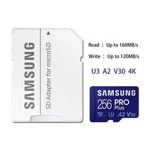 메모리 SAMSUNG 메모리 카드 EVO Plus TF 512GB 256GB A2 U3 V30 64GB A1 U1 V10 SDXC 마이크로 SD 160 메, 06 MDK 256GB