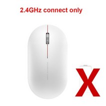 블루투스 무선마우스 xiaomi 무선 마우스 휴대용 블루투스 4.0 알루미늄 합금 abs 소재 게임용 마우스 rf 2.4ghz 듀얼 모드, 마우스 2 흰색