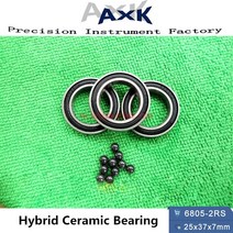 6805 하이브리드 세라믹 베어링 25x37x7 Mm Abec-1 1 Pc 자전거 하단 브래킷 및 예비 부품 Si3n4 볼