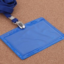 콘서트 웨딩홀 staff 아르바이트 직급 명찰 실버, 기본, 가로 파랑