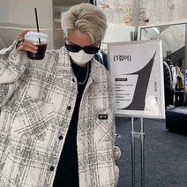 코트 추동패 체크자켓 아메리칸빅사이즈상의821P88