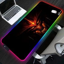 디아블로 3 Rgb 마우스 패드 노트북 매트 카와이 Pc 게임 컴퓨터 데스크 프로텍터 테이블 애니메이션 액세서리 데스크패드, [08] 400x900x3mm, [07] LL000648