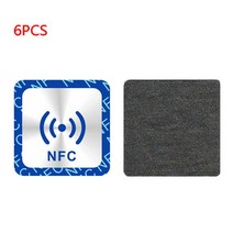 6PCS NFC 스티커 NTAG213 태그 방지 스티커 NTAG 213 전화 스퀘어 스티커 0.98 인치/1.2 인치 라벨 스티커, A 형