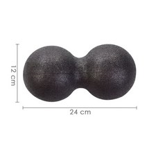 토구 트라택 트라텍 볼란스 마사지 볼 공 롤러 근막 릴리스 피트니스 땅콩, 검은 색, 1개