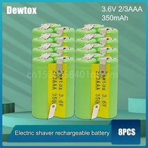 전동릴배터리 3.6v 23aaa 23 aaa 350mah ni-mh 충전식 배터리(전기, 8개