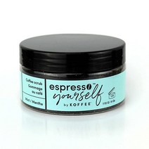 Koffee Beauty 민트 커피 스크럽 - 각질 제거 바디 및 페이스 스크럽 - 쉽게 광택을 내고 매끄러운 피부 - 민트 향 포뮬러로 감각에 활력을 불어넣습니다 - 자연스럽고